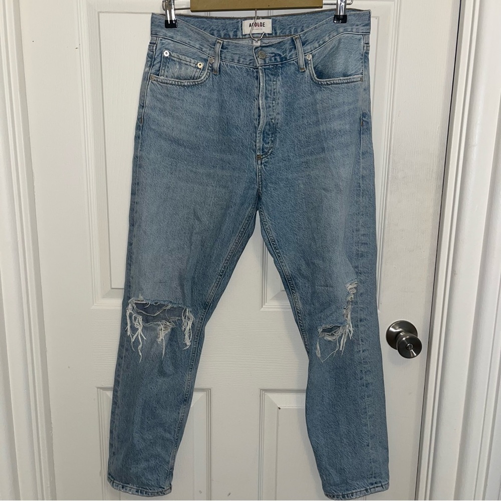 Agolde Light Blue Distressed Jeans